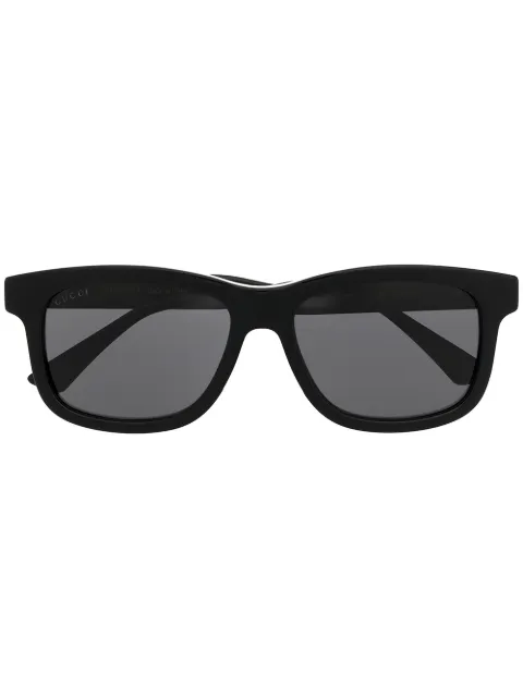 Gucci Eyewear Web-stripe D-frame sunglasses Black GG0824S005