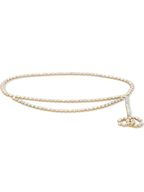 CHANEL Pre-Owned 1995 CC crystal-embellished belt Gold BE95P