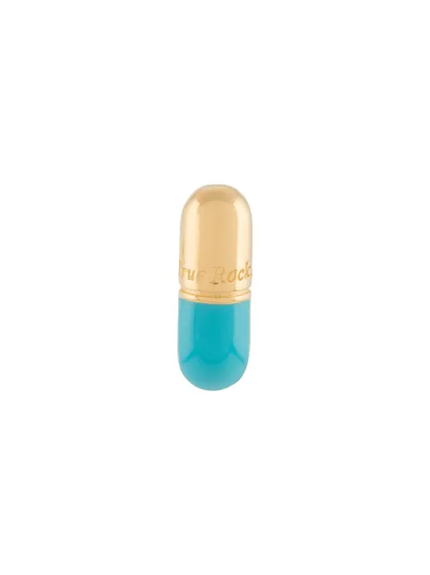 True Rocks pill stud earring Gold TRUEROCKSGOLDTURQUOISEPILLSTUDEARRINGSINGLE