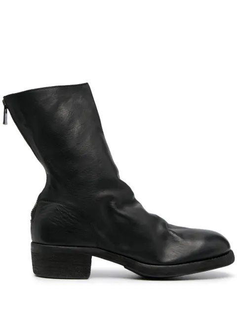 Guidi back zip boots Black 788ZHORSEFULLGRAIN