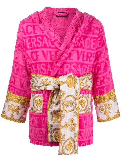 Versace I Love Baroque short bathrobe Pink ZACJ00019ZCOSP052