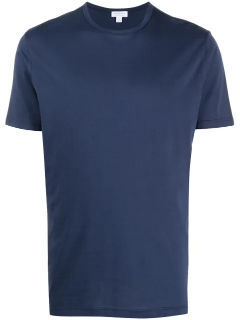 Sunspel crew neck cotton T-shirt Blue MTSH0001