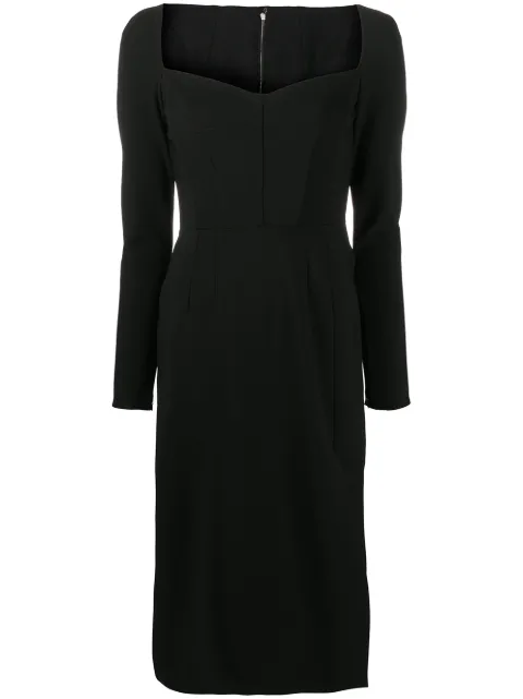 Dolce & Gabbana sweetheart-neck sheath dress Black F6K4NTFUGKF