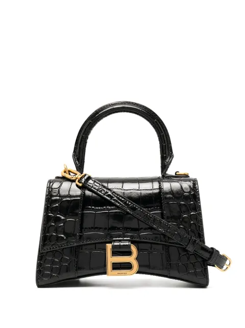 Balenciaga Hourglass XS top-handle bag Black 5928331LRGM