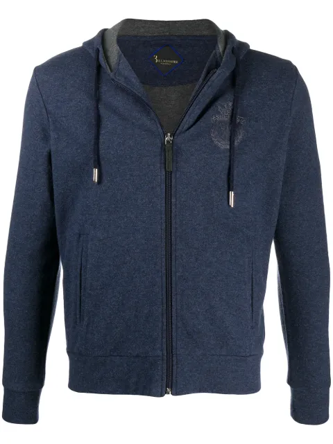 Billionaire logo print hoodie Blue W20CMJB1952BTE013N