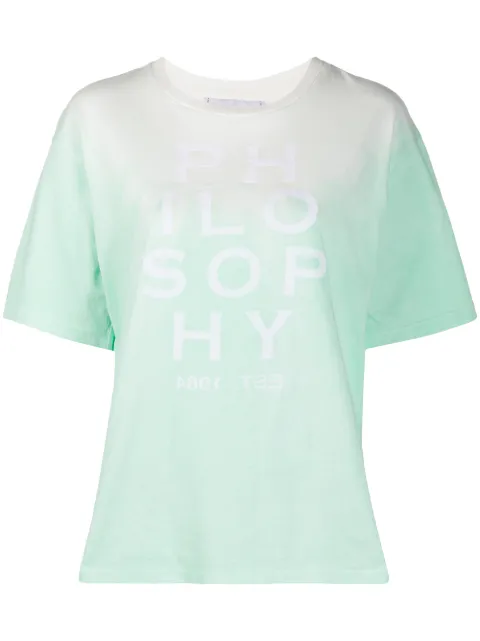 Philosophy Di Lorenzo Serafini gradient-dyed T-shirt Green A07057146