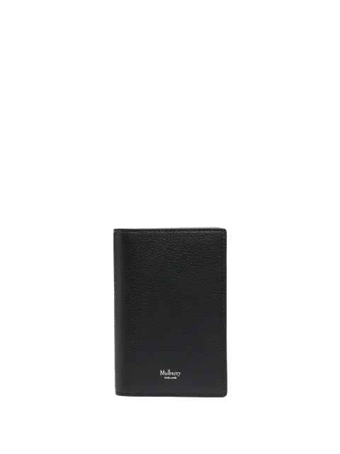 Mulberry logo-print passport cover Black BS25RL6722205A100