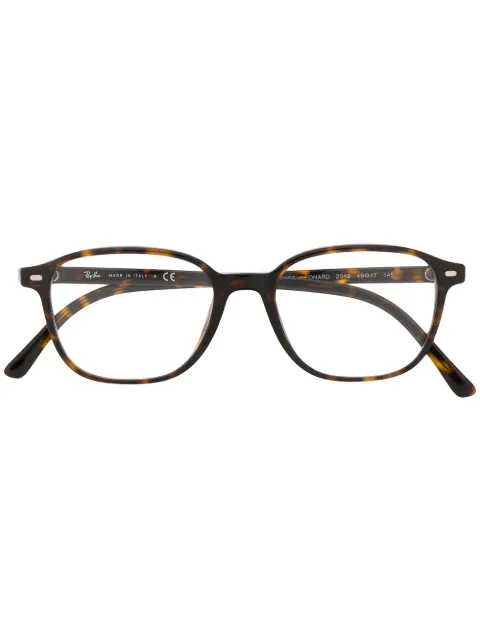 Ray-Ban Leonard square frame glasses Brown RB5393