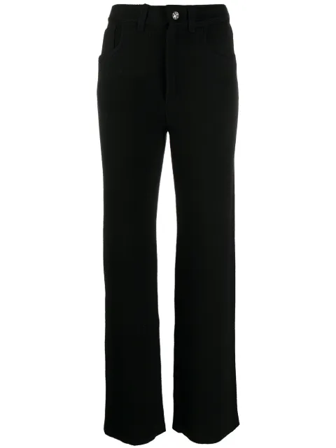 Barrie wide-leg knitted trousers Black C85643