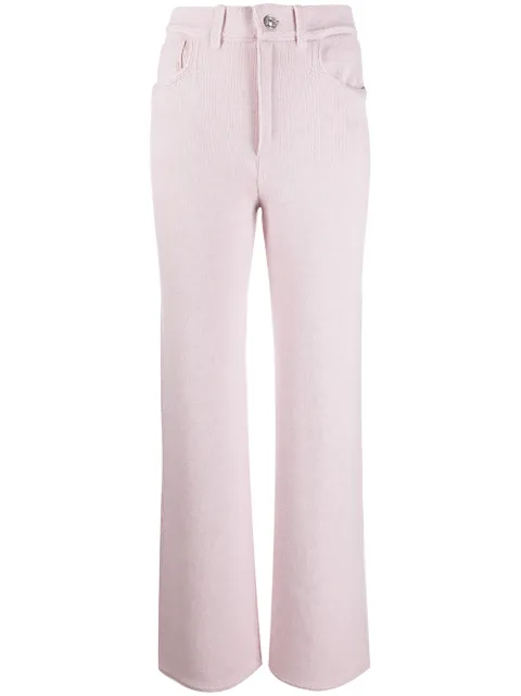 Barrie wide-leg knitted trousers Pink C85643