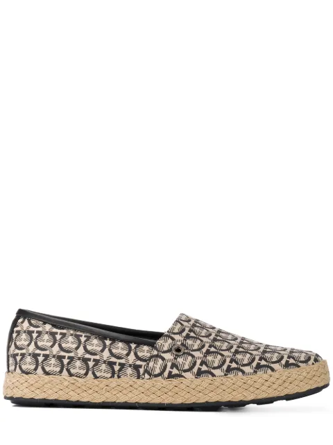 Ferragamo Ganicini print loafers Neutrals 714715