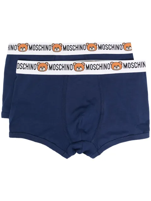 Moschino teddy logo waistband briefs Blue A47708119