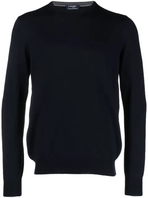 Barba crewneck wool jumper Blue 14290555670