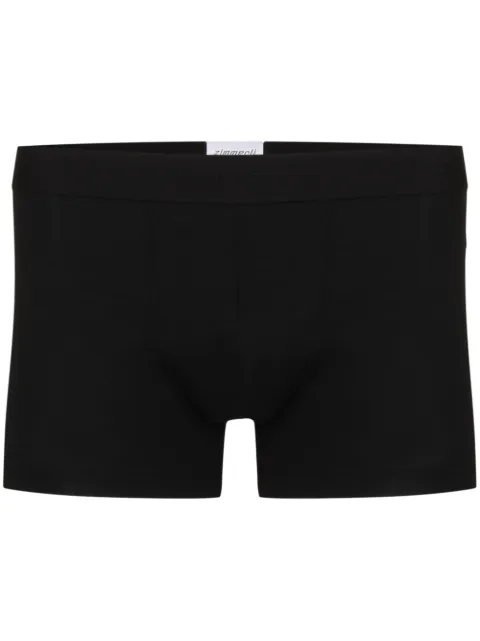 Zimmerli logo-band cotton boxer shorts Black 7001343
