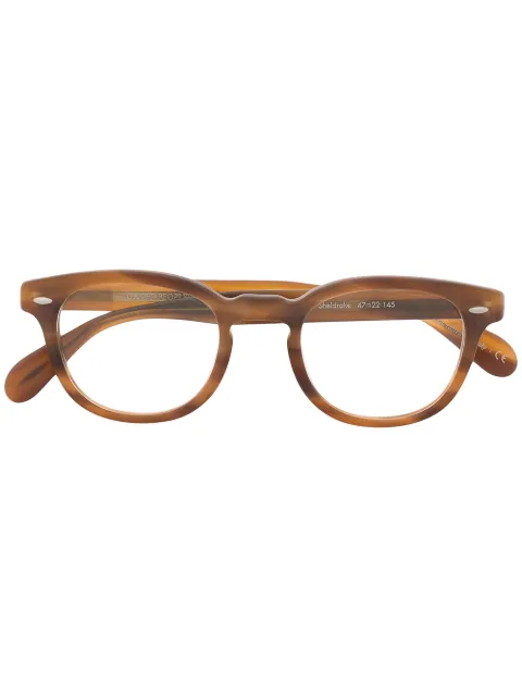 Oliver Peoples Sheldrake rectangle frame glasses Brown OV5036