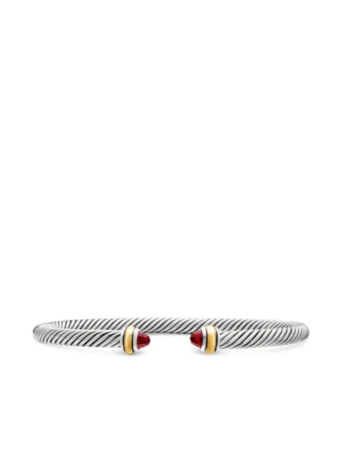David Yurman 18kt yellow gold and sterling silver Classic Cable bracelet (4mm) Silver B14711S8AGA