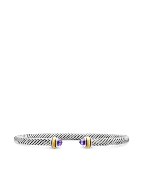 David Yurman 18kt yellow gold and sterling silver Classic Cable bracelet (4mm) Silver B14711S8AAM