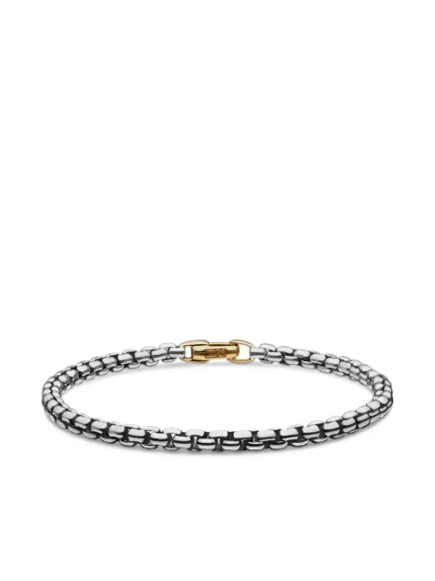 David Yurman 14kt yellow gold and sterling silver DY Bel Aire Box Chain bracelet (4mm) Silver B14572S4