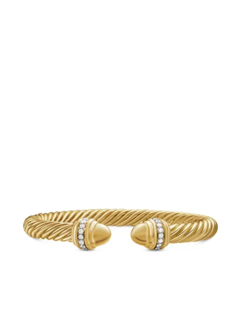 David Yurman 18kt yellow gold Classic Cablespira diamond bracelet (7mm) Gold B14391D88AGGDI