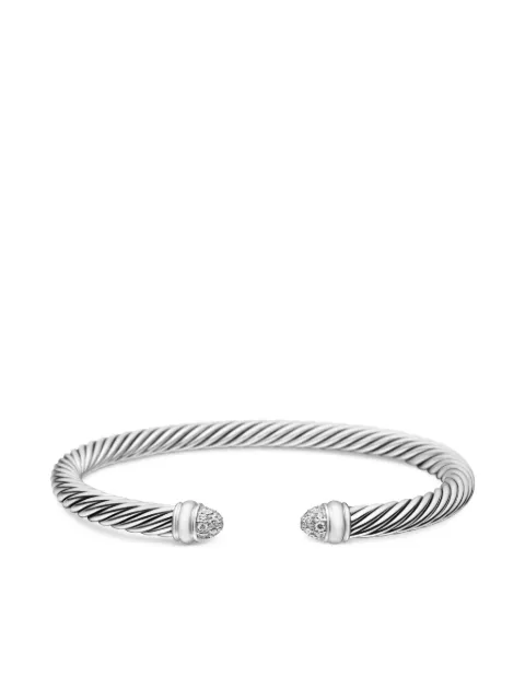 David Yurman sterling silver Classic Cable diamond bracelet (5mm) Silver B09158DSSADI