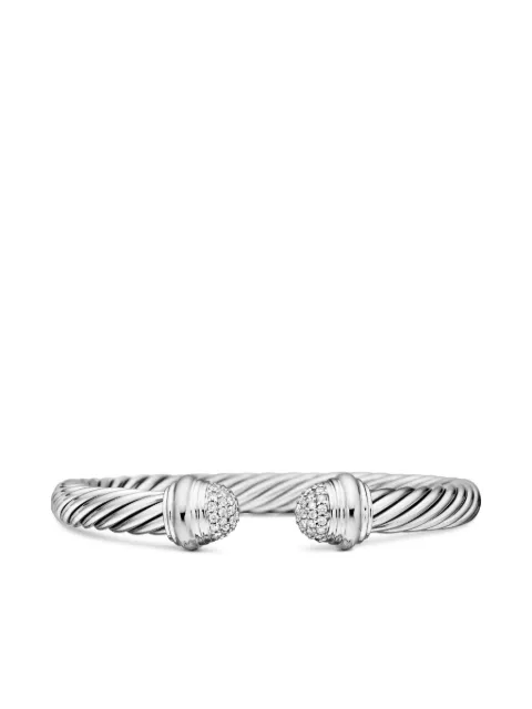 David Yurman sterling silver Classic Cable diamond bracelet (7mm) Silver B06561SSADI