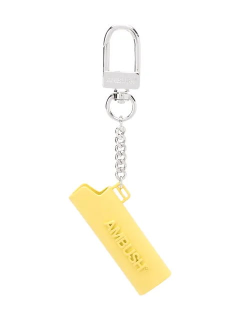 AMBUSH logo charm keyring Yellow BMZG002F20MET001