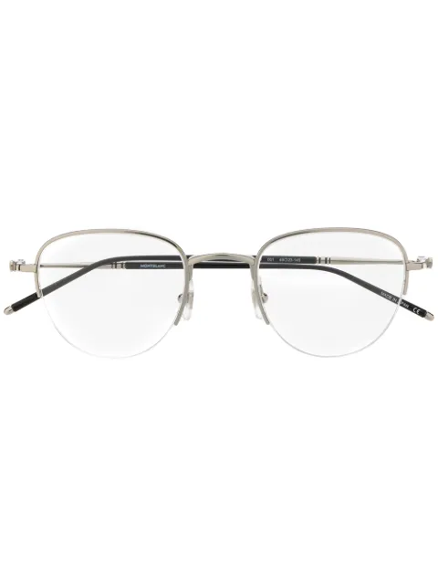 Montblanc round frame glasses Silver MB0129O