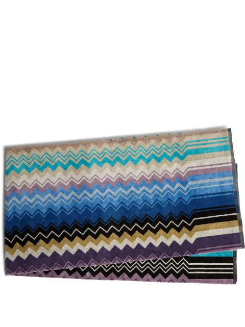 Missoni Home Giacomo zig zag print towel Blue 1G3SP99828