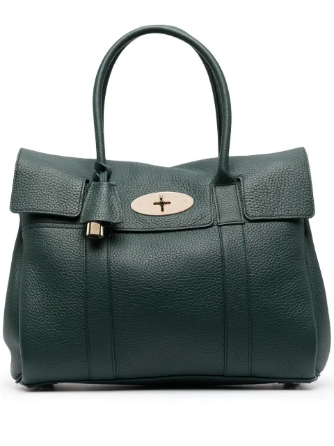 Mulberry Bayswater heavy-grain tote bag Green HH6592736Q633