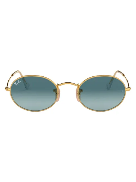 Ray-Ban RB3547 oval-frame sunglasses Gold 0RB3547