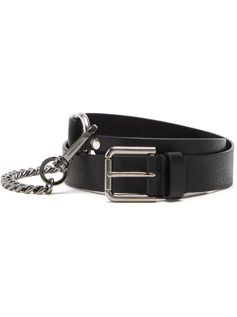 Dolce & Gabbana chain-link hoop buckled belt Black BC4500AW388
