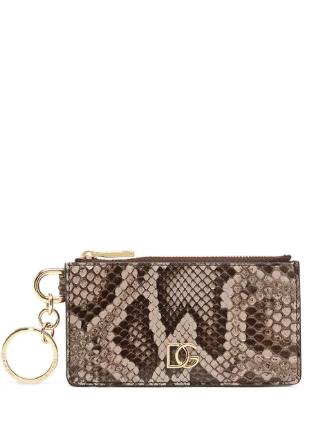 Dolce & Gabbana DG-logo leather card holder Neutrals BP2524A2043