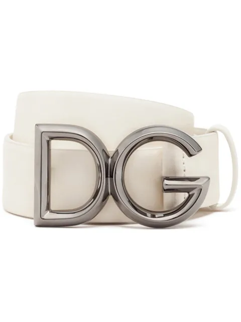 Dolce & Gabbana logo-plaque adjustable belt White BC4516AW350