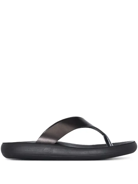 Ancient Greek Sandals Charys leather sandals Black CHARYSCOMFORTVACHETTABLACK