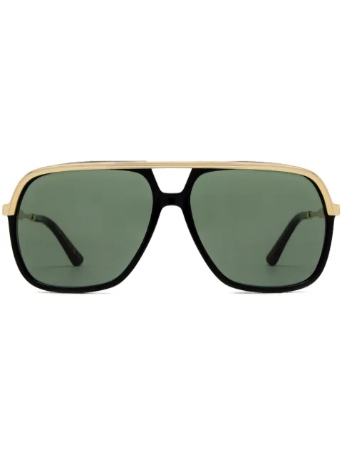 Gucci Eyewear Web detail navigator-frame sunglasses Gold GG0200S001