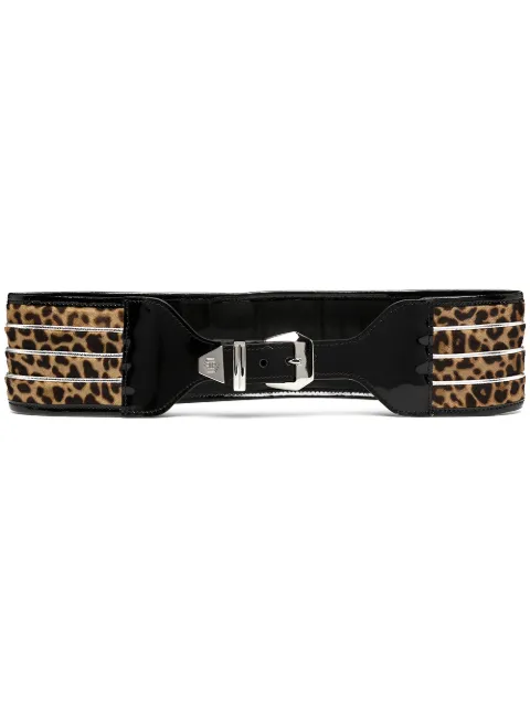 Philipp Plein leopard-print waist belt Brown A20AWVA0310PLE122N