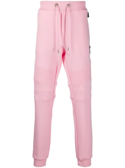 Philipp Plein track pants with quilted detailing Pink A20CMJT1812PJO002N