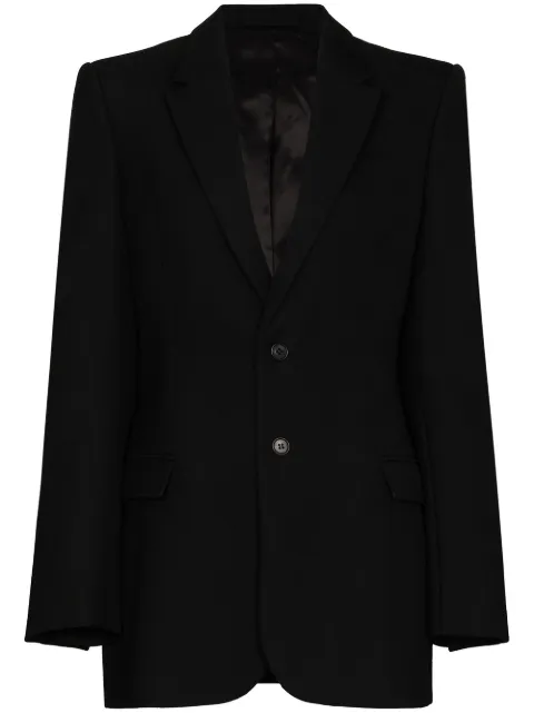WARDROBE.NYC x Browns 50 single-breasted wool blazer Black W4015PC