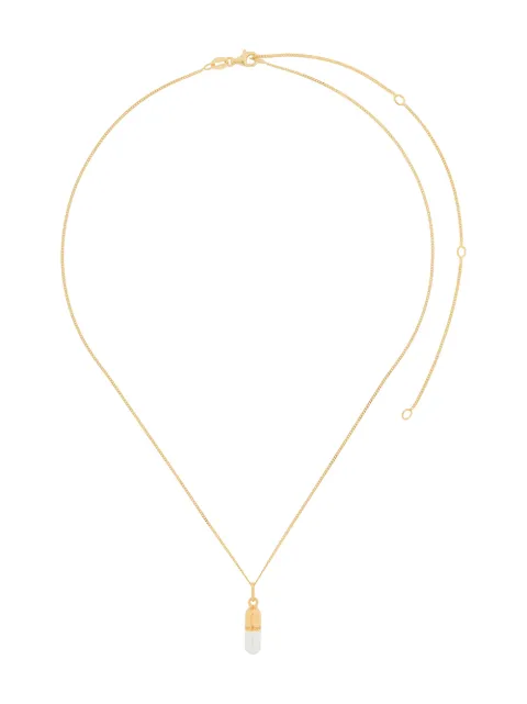 True Rocks Pill pendant necklace Gold TRNEWMINIPILLPENDANTTWOTONEGOLDANDSILVER