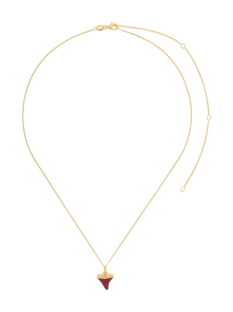 True Rocks shark tooth pendant necklace Gold TRSHARKTOOTHPENDANTREDANDGOLD