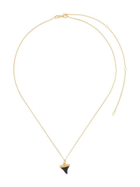 True Rocks Shark pendant necklace Gold TRSHARKTOOTHPENDANTBLACKANDGOLD