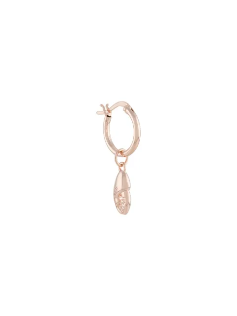 True Rocks crab hoop earring Pink TRROSEGOLDCRABCLAWHOOPEARRING