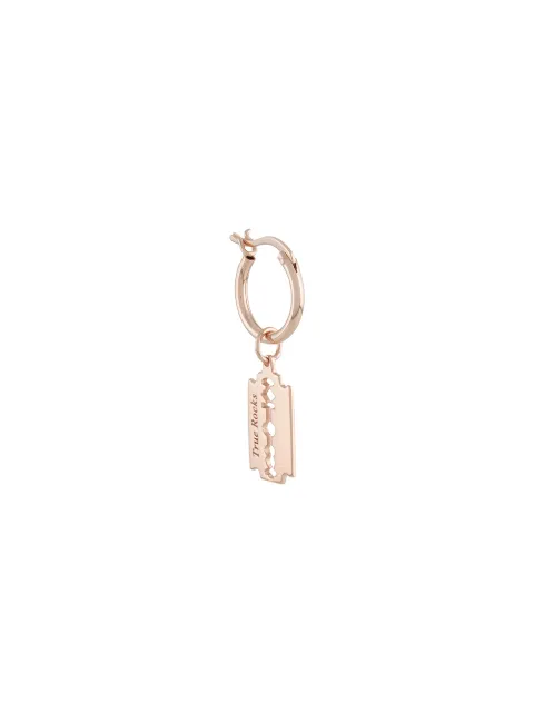 True Rocks engraved logo razor earring Gold TRROSEGOLDRAZORHOOPEARRING