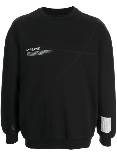 A-COLD-WALL* slogan print sweathsirt Black ACWMF19CNM01