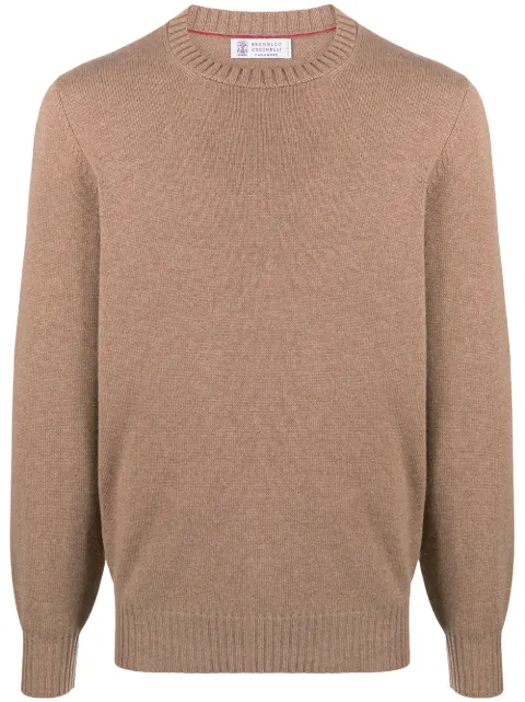 Brunello Cucinelli knitted cashmere jumper Brown M2272320C9376