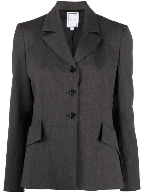 In The Mood For Love notched-lapels single-breasted blazer Grey PFW200030023