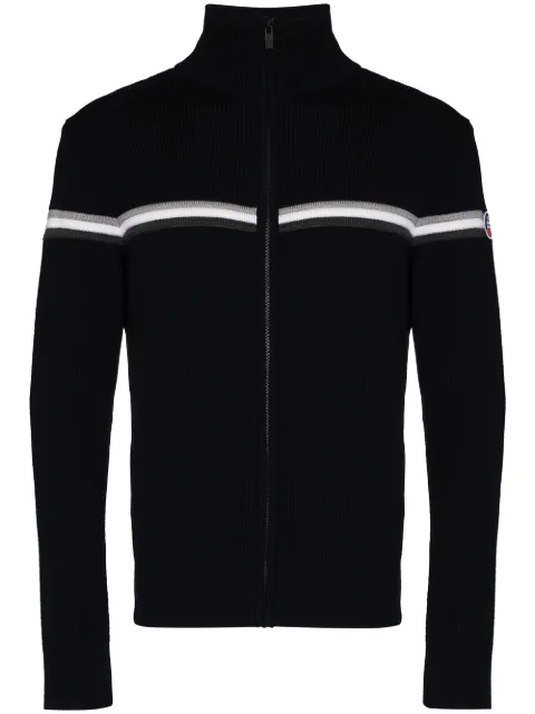 Fusalp stripe detail zip-up jumper Blue 18HT2126