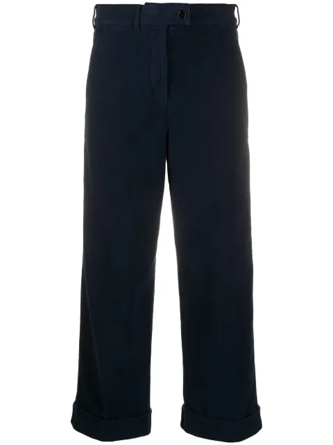 ASPESI cropped wide leg trousers Blue 0108G549