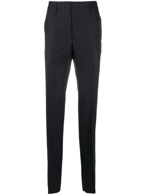 Ferragamo pinstriped straight-leg trousers Blue 739270