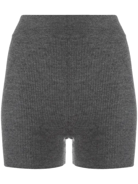 Cashmere In Love Alexa ribbed-knit biker shorts Grey ALEXA